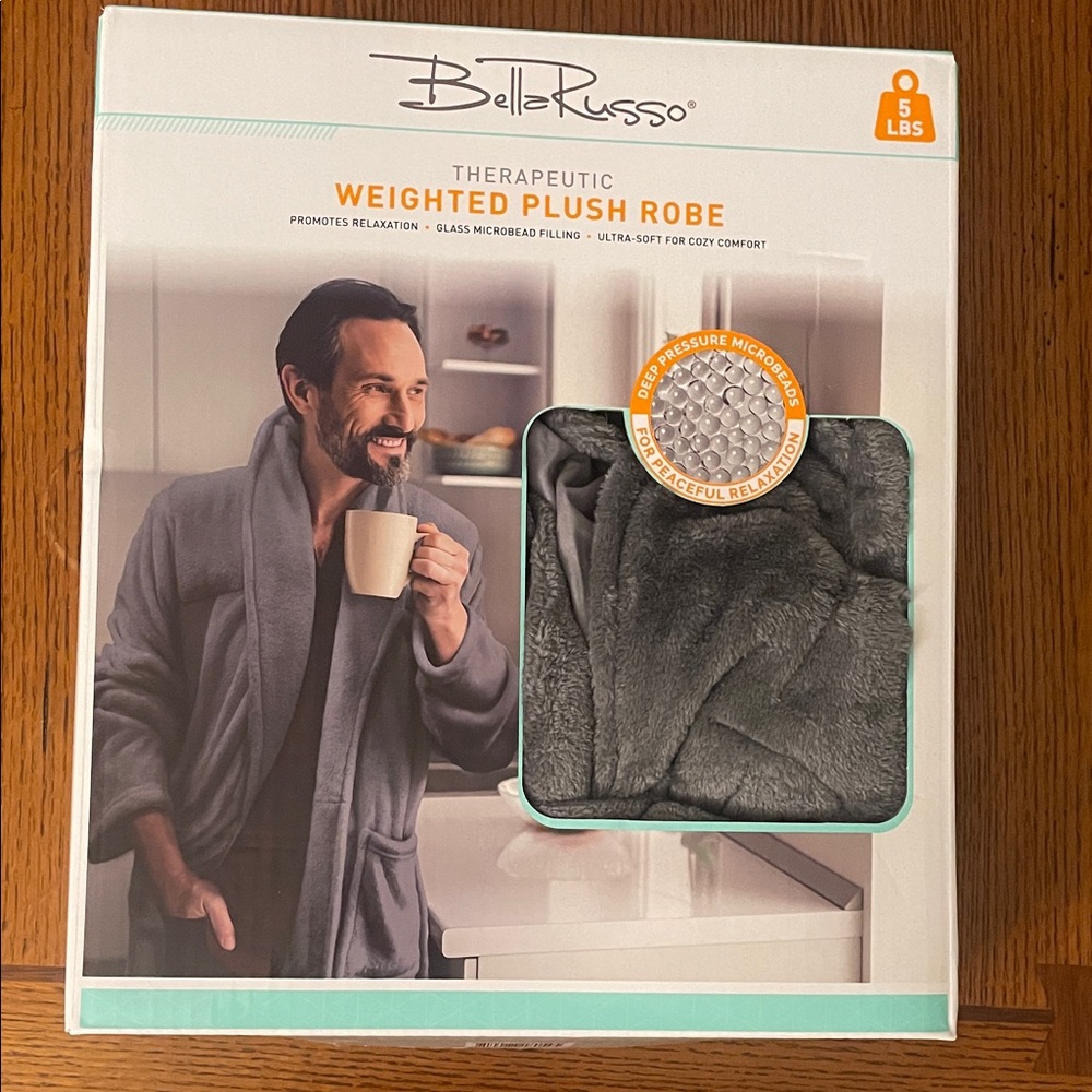 Bella Russo Gray Weighted Plush Robe